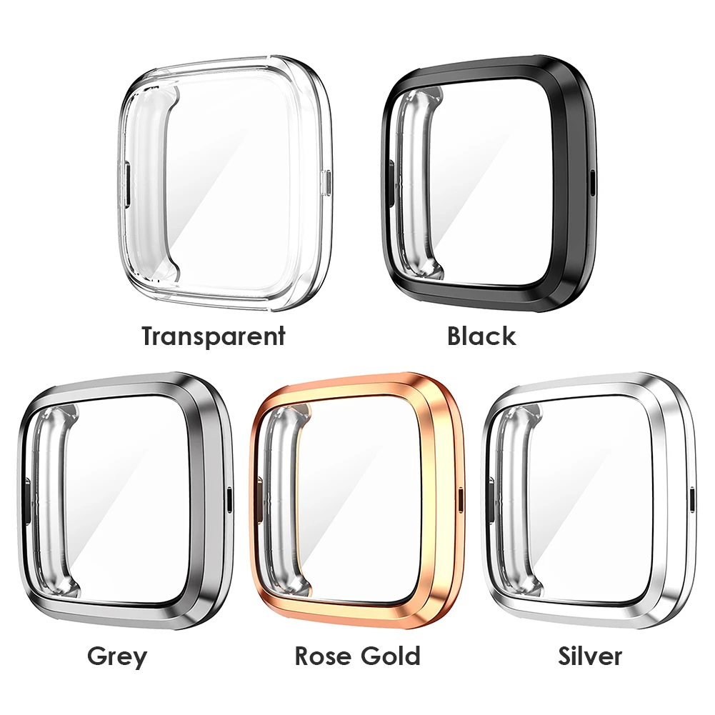 

AntiScratch Protection Case Bezel Smart Watch Screen Protective Bumper Full Cover Shell for Fitbit Versa 2/2SE Protector New