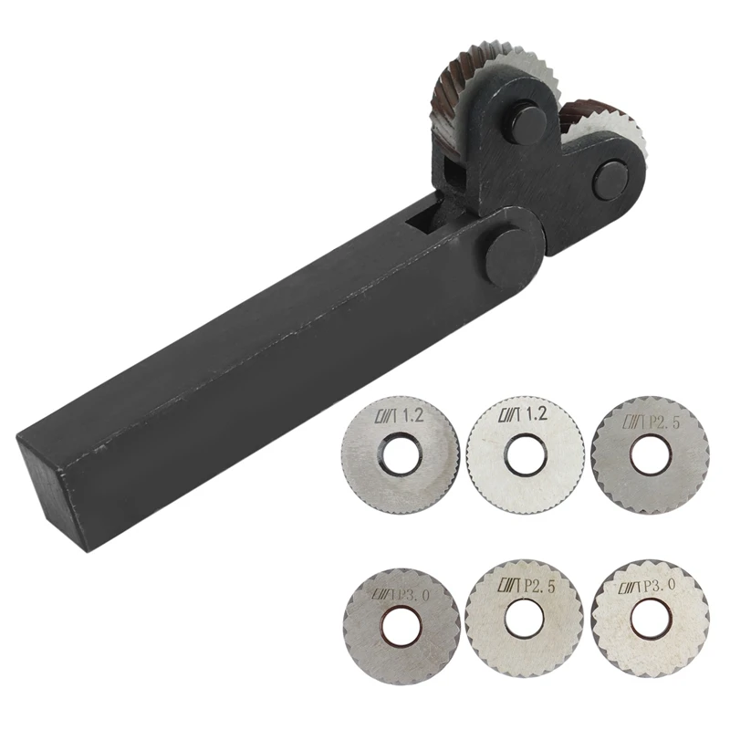 Dual Wheel Knurling Tool Set With Diagonal Linear Knurl Wheel Linear Pitch Knurl Set Lathe Cutter 1.2/2.5/3.0Mm Pitch
Dual Wheel Knurling Tool Set With Diagonal Linear Knurl Wheel Linear Pitch Knurl Set Lathe Cutter 1.2/2.5/3.0Mm Pitch