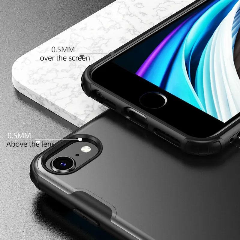 Mobile Phone Backcover for IPhone SE 2020 Case Silicone PC Hybrid for IPhone 78 Case Shockproof Armor Cover for IPhone 7 8 Plus
Mobile Phone Backcover for IPhone SE 2020 Case Silicone PC Hybrid for IPhone 78 Case Shockproof Armor Cover for IPhone 7 8 Plus