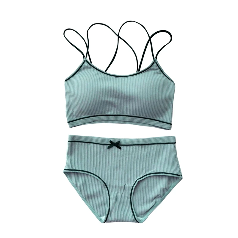 Women Wire Free Underwear Set Women Cotton Bra Sets Solid Bras Set Comfortable Wireless Loungewear Lingerie Set
Women Wire Free Underwear Set Women Cotton Bra Sets Solid Bras Set Comfortable Wireless Loungewear Lingerie Set