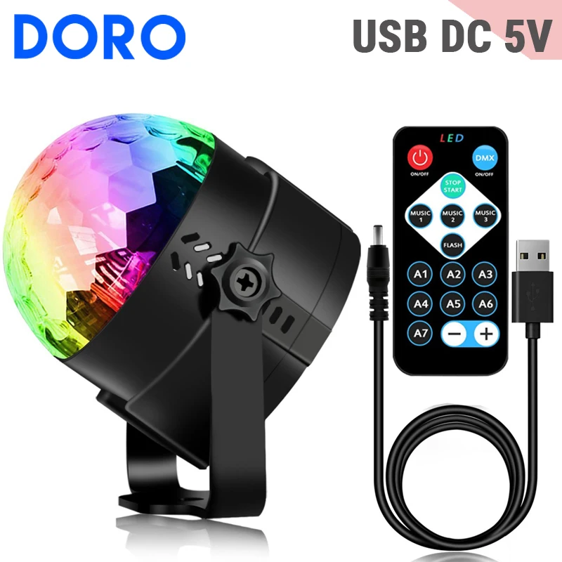 USB DC 5V звуковой активированный сценический свет красочный Эффект диско