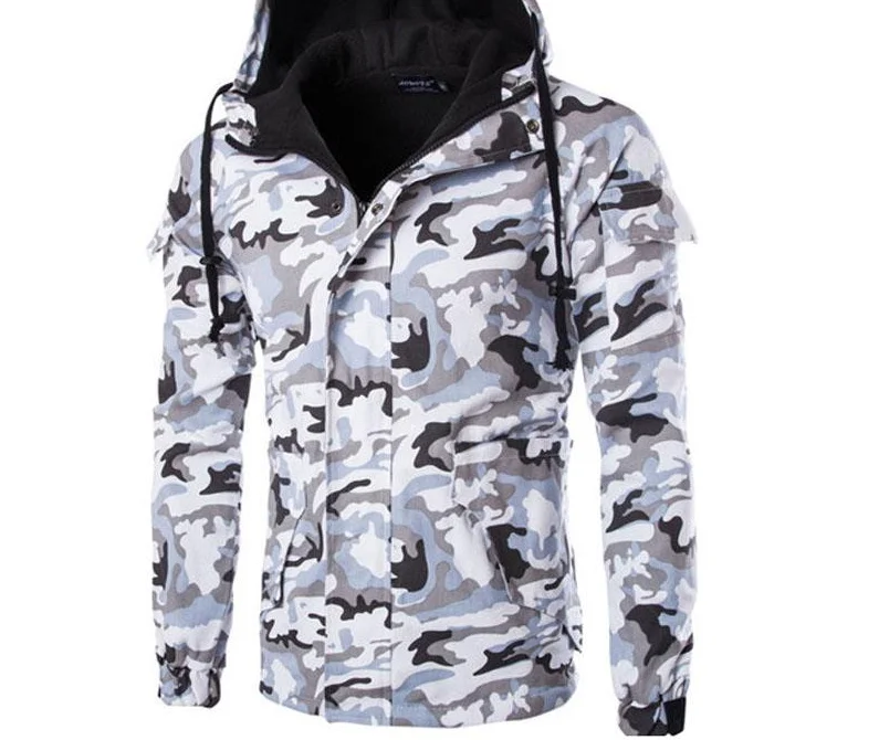 2021 Camouflage Printed Macho Men's Lovely Hooded Jacket for Autumn and Winter Leisure Thickening Windproof English Men's Jacket 
2021 Camouflage Printed Macho Men's Lovely Hooded Jacket for Autumn and Winter Leisure Thickening Windproof English Men's Jacket