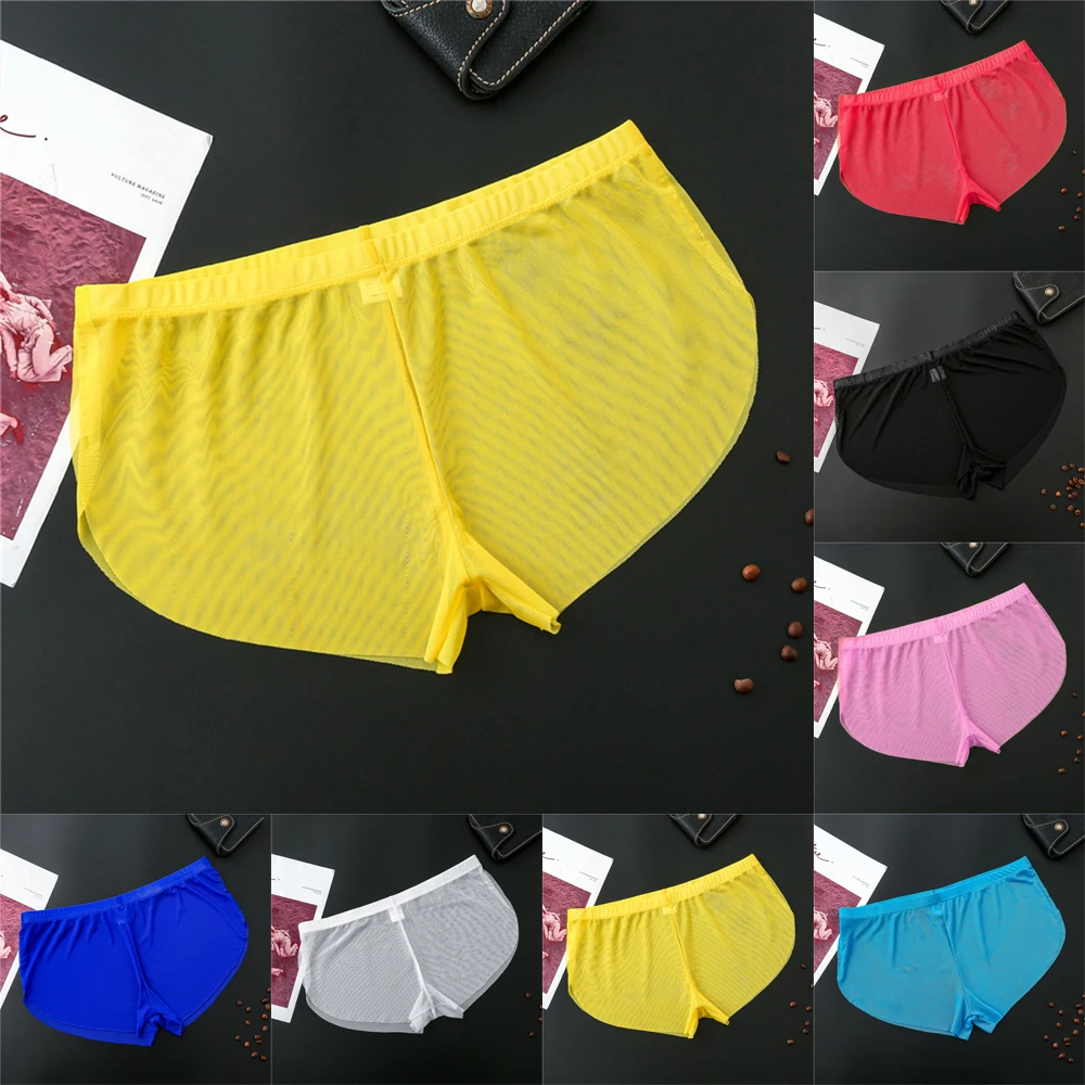 Men Boxer Briefs Loose Middle Waist Boxer Intimates Solid Color Underwear Arrow Pants Ice Silk Mesh Breathable Male Underpants
Men Boxer Briefs Loose Middle Waist Boxer Intimates Solid Color Underwear Arrow Pants Ice Silk Mesh Breathable Male Underpants
