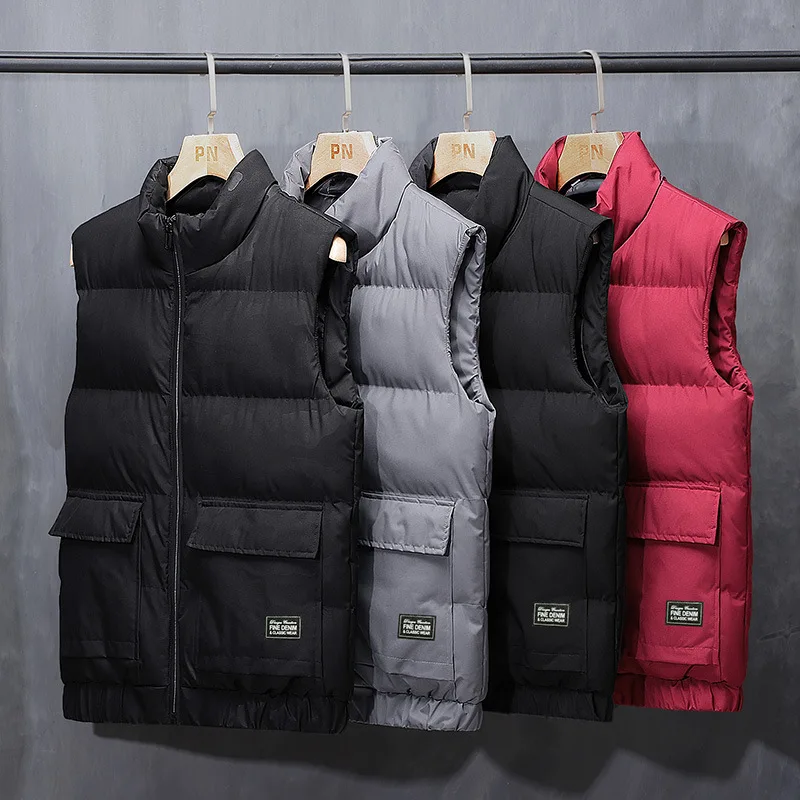 Down Cotton Vest Men's Fall/winter Korean Version of The Trend of Casual Thickening Warm Stand-up Collar Solid Color Straight
Down Cotton Vest Men's Fall/winter Korean Version of The Trend of Casual Thickening Warm Stand-up Collar Solid Color Straight