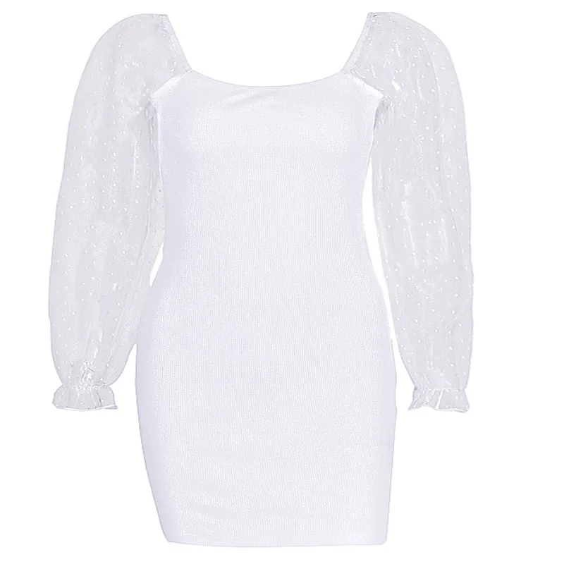 Fashion Women's Ladies Solid Sexy Bodycon Slim Dress Long Dot Mesh Sleeve Sexy Club Cocktail Dresses
Fashion Women's Ladies Solid Sexy Bodycon Slim Dress Long Dot Mesh Sleeve Sexy Club Cocktail Dresses