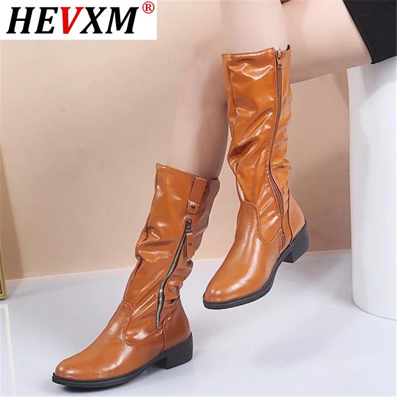 2020 Women Winter Mid-Calf Boots Fashion PU Leather Boots Zipper Warm Mid-calf Boots for Women Shoes Mid Heel Boots Botas Mujer
2020 Women Winter Mid-Calf Boots Fashion PU Leather Boots Zipper Warm Mid-calf Boots for Women Shoes Mid Heel Boots Botas Mujer