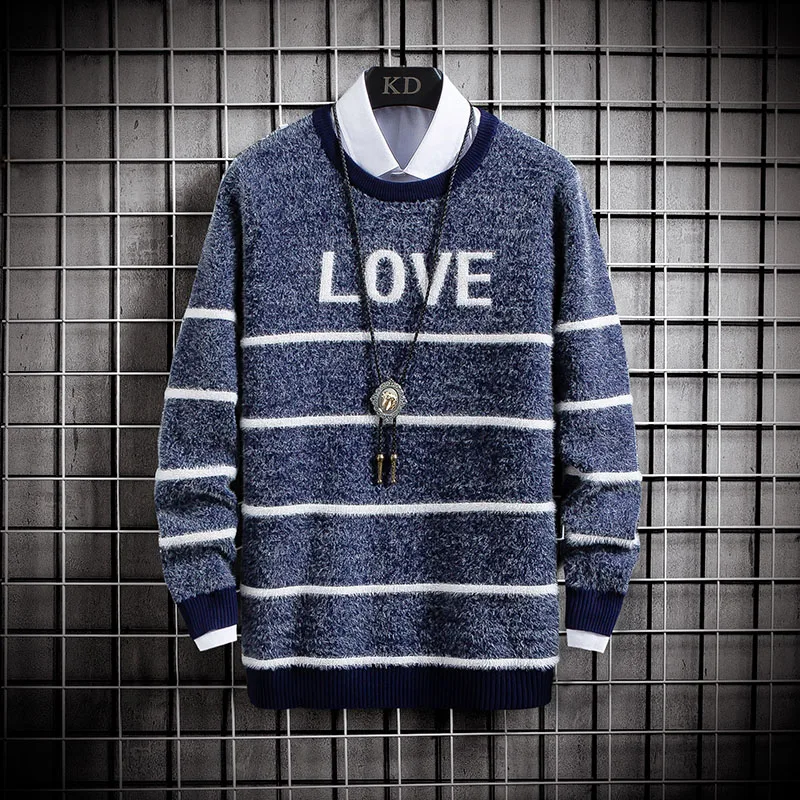 Sweater Men Casual O-Neck Pullovers Mens Clothing 2020 Autumn Winter Warm Men Slim Sweater Letter LOVE Printed Cashmere Sweaters
Sweater Men Casual O-Neck Pullovers Mens Clothing 2020 Autumn Winter Warm Men Slim Sweater Letter LOVE Printed Cashmere Sweaters