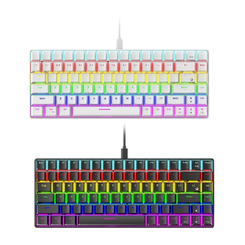 Mechanical Gaming Keyboard Green/Red Switch 84 Keys USB Wired Gaming Keyboard with 15 RGB Lights Effect Desktop PC Gamer
Mechanical Gaming Keyboard Green/Red Switch 84 Keys USB Wired Gaming Keyboard with 15 RGB Lights Effect Desktop PC Gamer