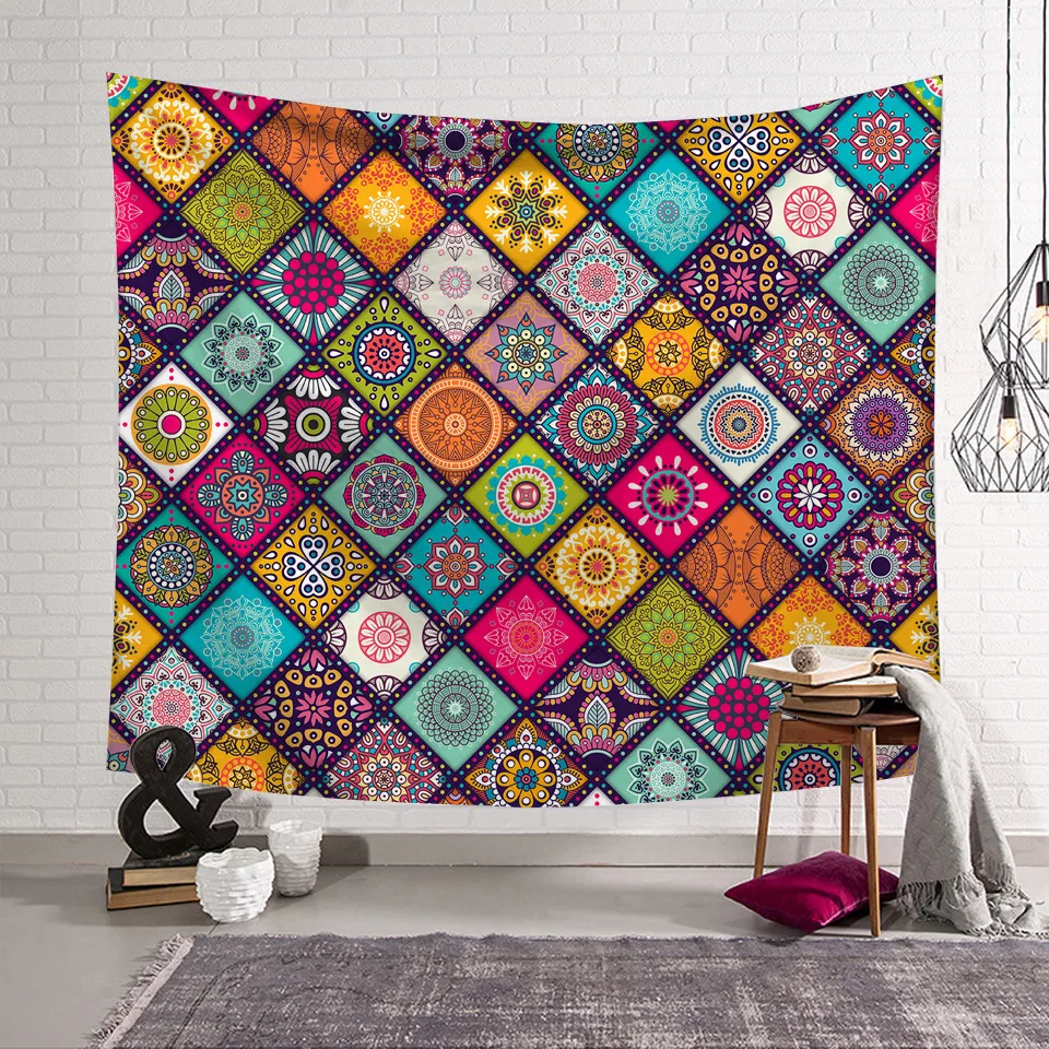 Bohemian Style Tapestry Living Room Bedroom Wall Hanging Tapestry Color Stitching Pattern Tapestry Polyester Material Blanket
Bohemian Style Tapestry Living Room Bedroom Wall Hanging Tapestry Color Stitching Pattern Tapestry Polyester Material Blanket