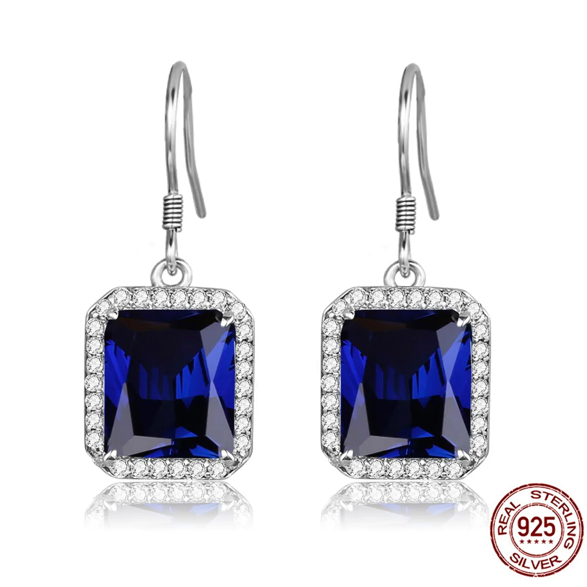 Женские серебряные сережки-подвески вечерние стиле панк, с сапфиром
Женские серебряные сережки-подвески вечерние стиле панк, с сапфиром