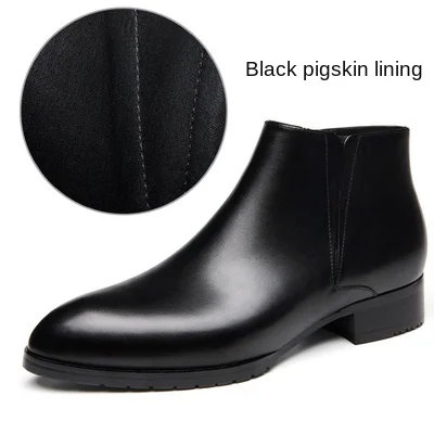Fall and winter Chelsea leather boots zipper pointed Leather Boots Men's business dress short boots high top shoes men's shoes
Fall and winter Chelsea leather boots zipper pointed Leather Boots Men's business dress short boots high top shoes men's shoes
