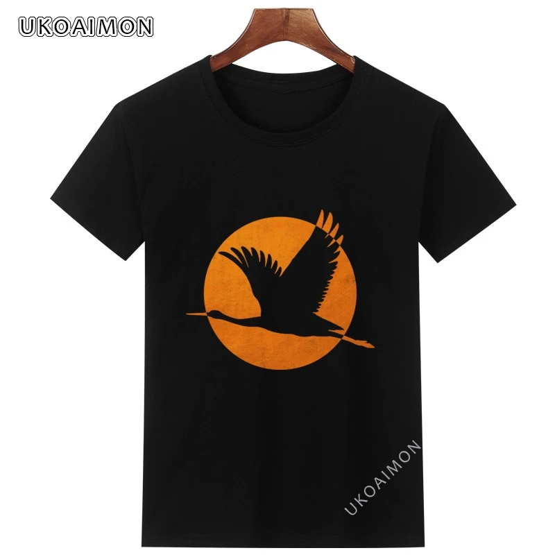 

Hot Sale Sunset Crane Teenagers Casual T-Shirt Manga Funny T Shirts Graphic Youth T-Shirts Hip hop Crazy TShirts For Adult