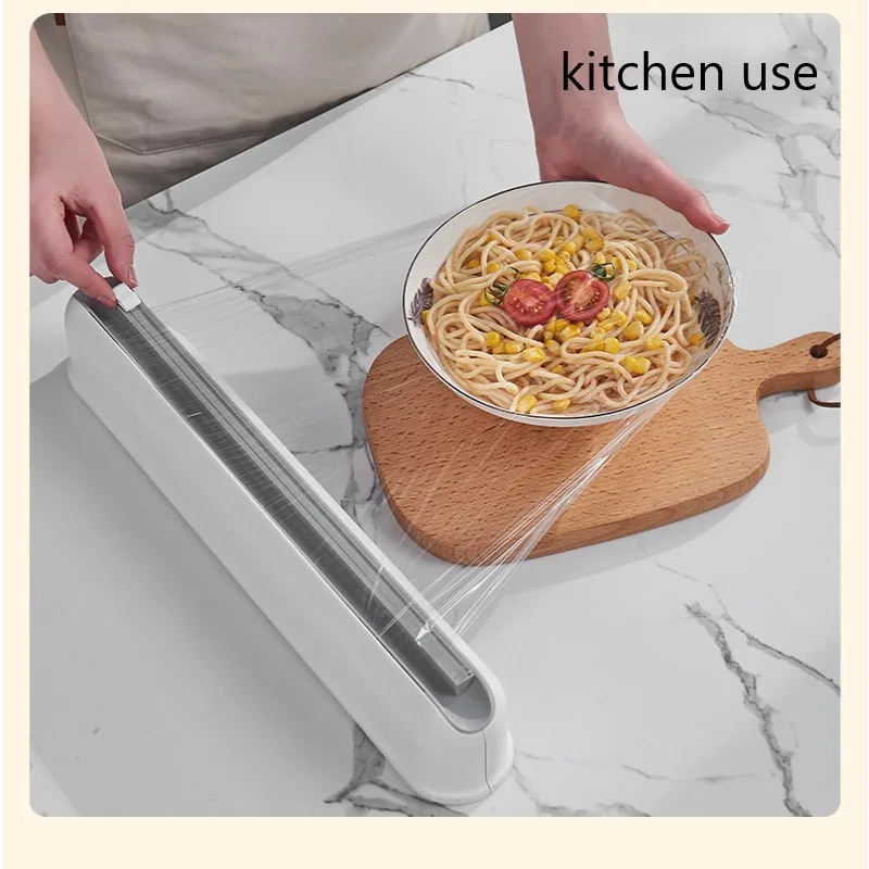 Kitchen Tool Food Wrap Dispenser Cutter Foil Cling Film Wrap Dispenser Plastic Sharp Cutter Storage Holder Punch-free Fixing
Kitchen Tool Food Wrap Dispenser Cutter Foil Cling Film Wrap Dispenser Plastic Sharp Cutter Storage Holder Punch-free Fixing