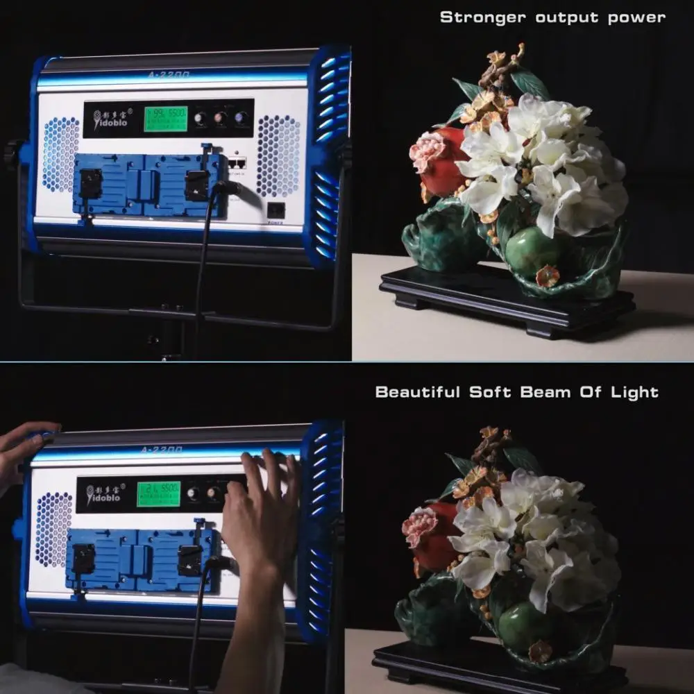 Yidoblo A-2200BI LCD Display Pro LED Lamp Soft light Bio-color led panel light For Photography Lamp APP Remote control set
Yidoblo A-2200BI LCD Display Pro LED Lamp Soft light Bio-color led panel light For Photography Lamp APP Remote control set