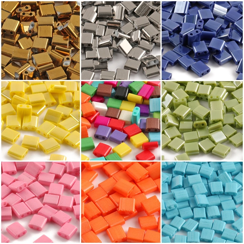 50/100 шт Многоцветный Miyuki Tila Seedbeads для самостоятельного изготовления ювелирных