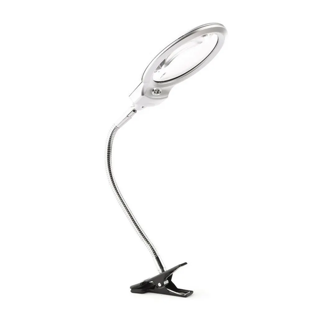 Metal Hose Magnifier 2.5X 107MM 5X 23MM LED Illuminating Magnifying Glass Desk Table Reading Lamp Light with Clamp Clip-on New
Metal Hose Magnifier 2.5X 107MM 5X 23MM LED Illuminating Magnifying Glass Desk Table Reading Lamp Light with Clamp Clip-on New