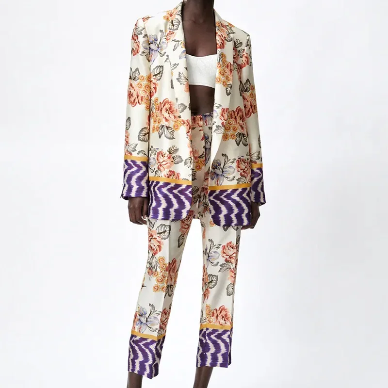 Za Set Woman 2 Pieces Pants Sets Vintage Print Woman Blazer Suits Skinny Trousers Summer Women's Suit Blazer And Pants Set
Za Set Woman 2 Pieces Pants Sets Vintage Print Woman Blazer Suits Skinny Trousers Summer Women's Suit Blazer And Pants Set