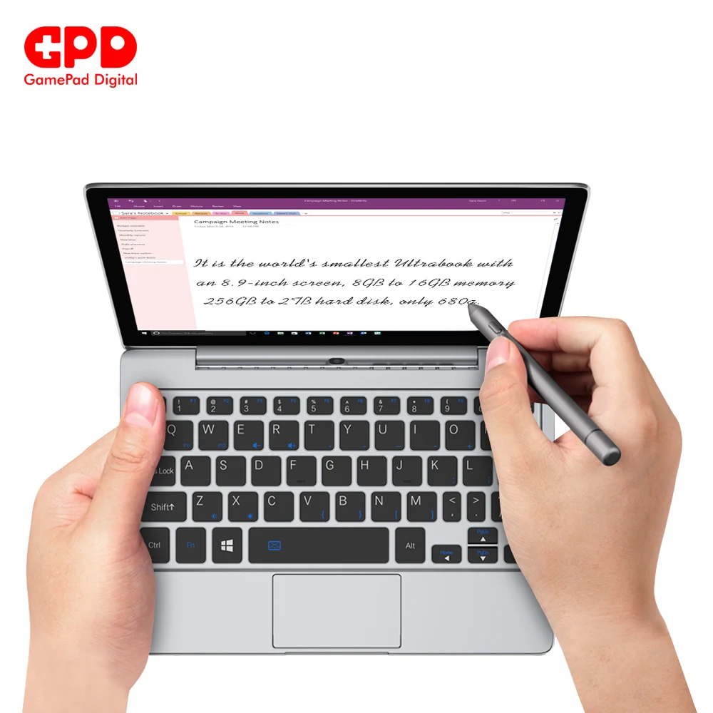 Оригинальный карманный мини ноутбук GPD P2 Max сенсорный экран 8 9 дюйма процессор