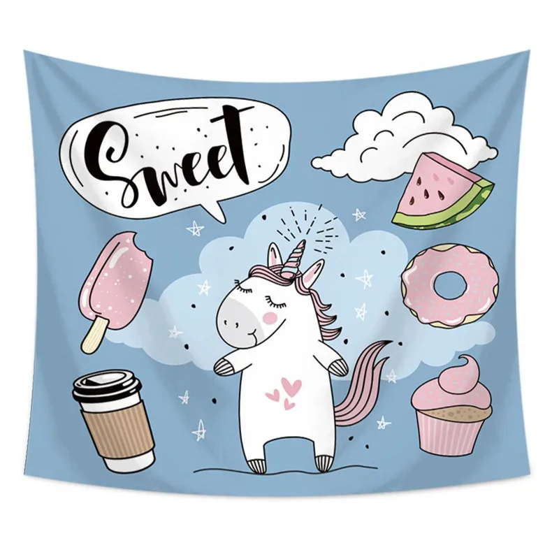 Unicorn Printing Tapestry Wall Hanging Cute Cartoon Unicorn Tapestry Polyester Home Decoration Tapestry Wall Hanging
Unicorn Printing Tapestry Wall Hanging Cute Cartoon Unicorn Tapestry Polyester Home Decoration Tapestry Wall Hanging