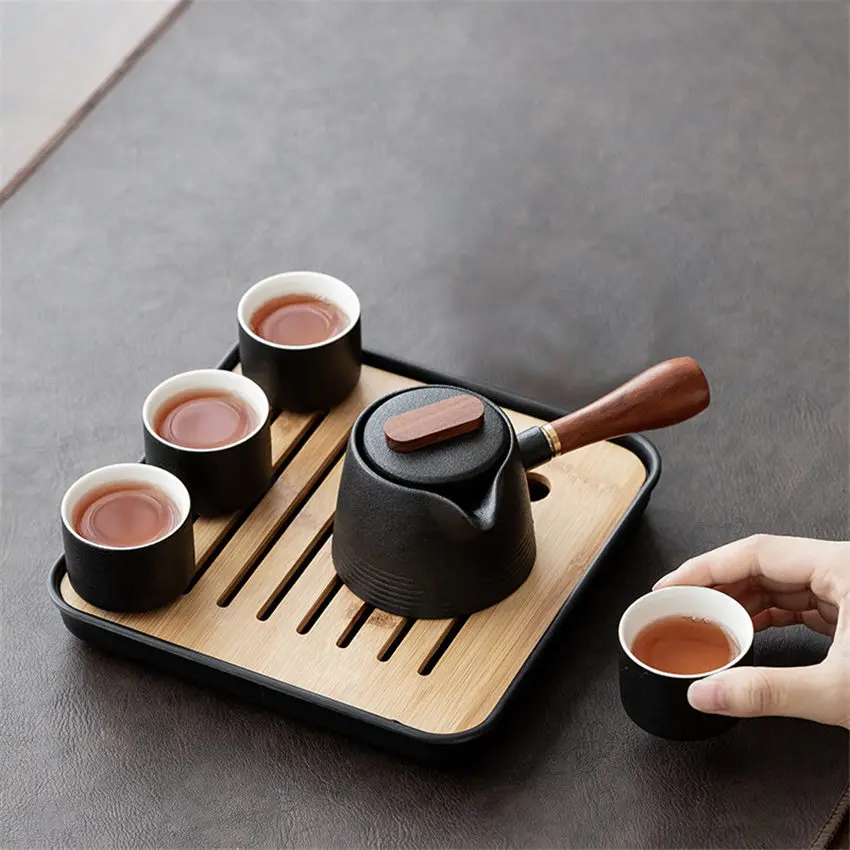 Black Pottery One Pot four Cups Tea Sets Portable Travel Home Office Cups Ceramic Tea Coffee Container Bag Pottery Teapot Set
Black Pottery One Pot four Cups Tea Sets Portable Travel Home Office Cups Ceramic Tea Coffee Container Bag Pottery Teapot Set