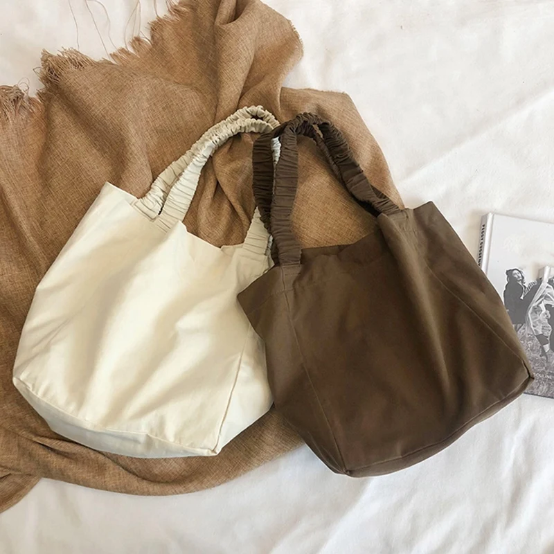 New Versatile Personalized Design Pleated Bag Leisure Large Capacity Shoulder Bag Girl Canvas Handbag
New Versatile Personalized Design Pleated Bag Leisure Large Capacity Shoulder Bag Girl Canvas Handbag