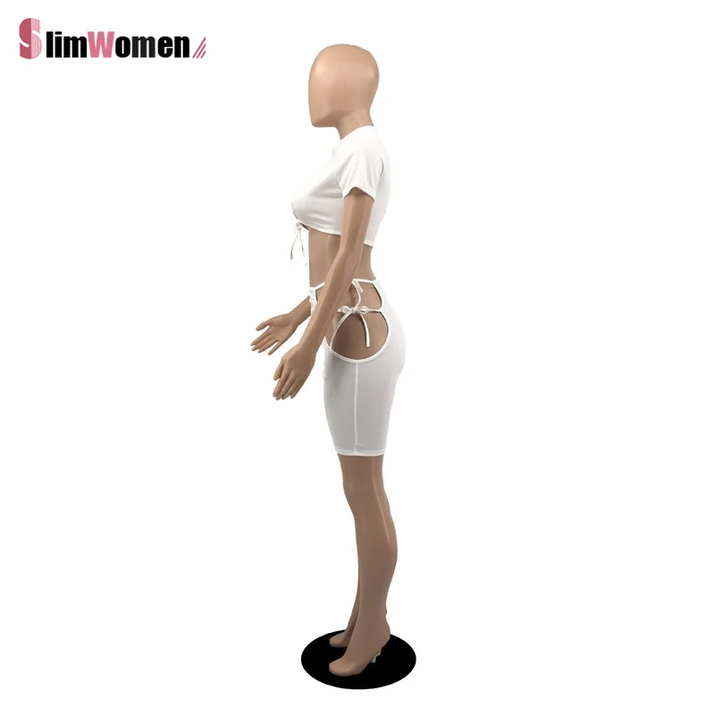Fashion Summer 2021 New Casual Holiday Beach Hot Pants Ladies Outfits Sexy Bodycon Cut Out Bow Crop Top Tee and Shorts Set Women
Fashion Summer 2021 New Casual Holiday Beach Hot Pants Ladies Outfits Sexy Bodycon Cut Out Bow Crop Top Tee and Shorts Set Women