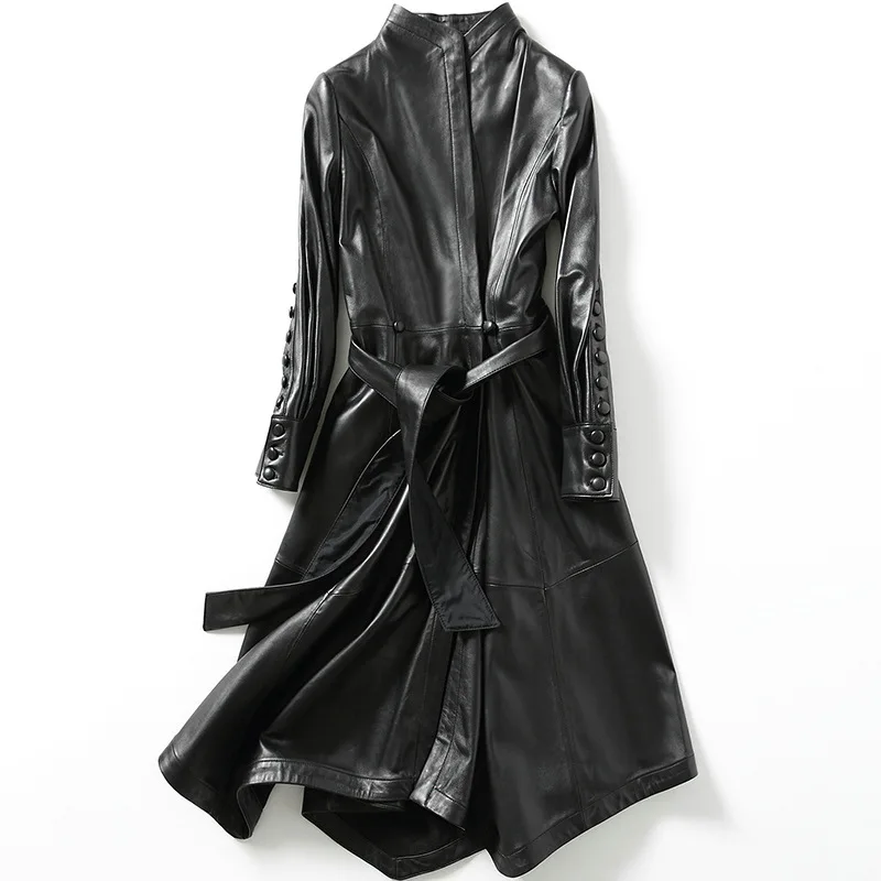 2020 New Fashion Autumn Genuine Leather Coats Women Ladies Sheepskin Windbreaker Slim-fitting Lace-up Long Coat
2020 New Fashion Autumn Genuine Leather Coats Women Ladies Sheepskin Windbreaker Slim-fitting Lace-up Long Coat