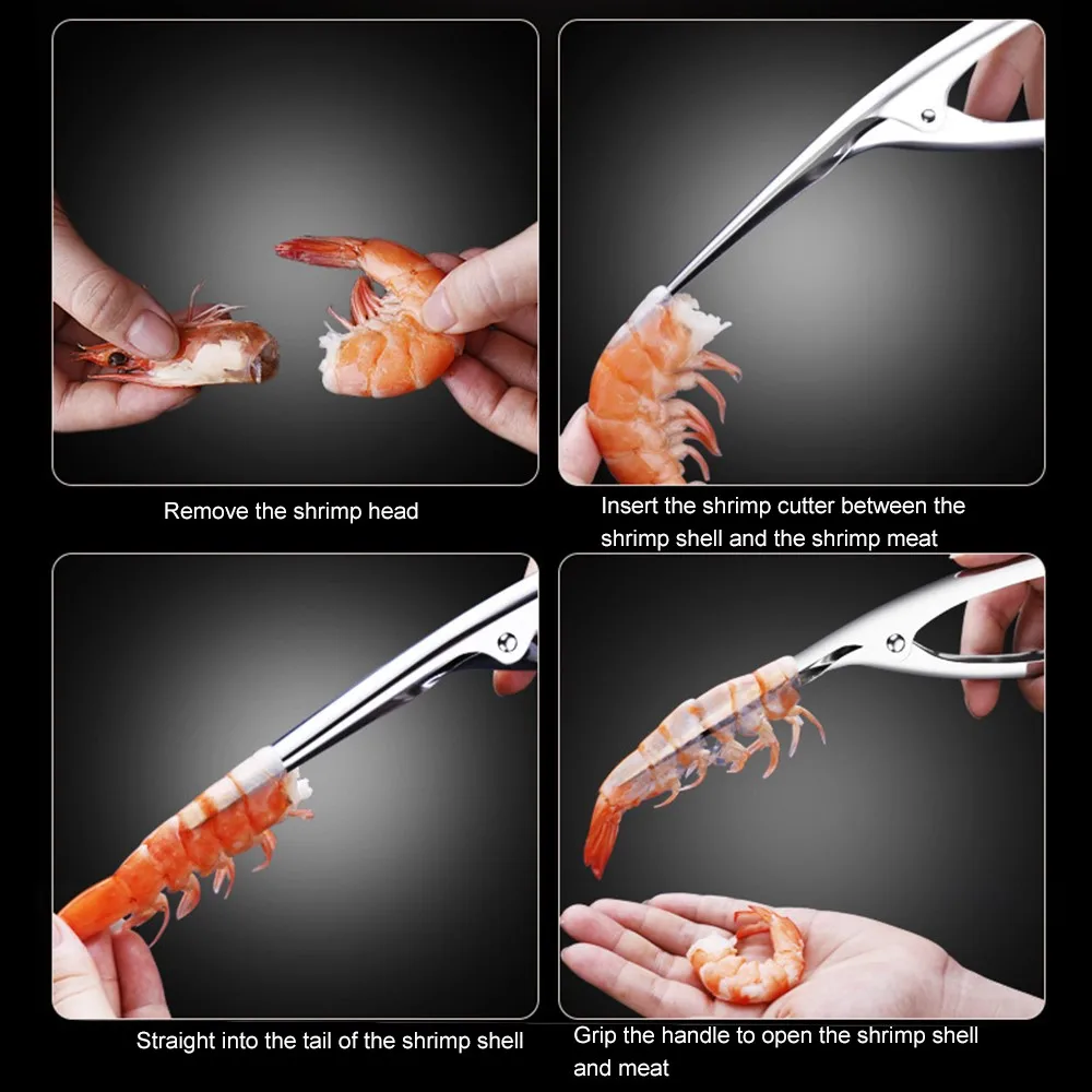 Stainless Steel Shrimp Peeler Deveiner Opener Shrimp Thread Knife Cleaners Seafood Deveiner Kitchen Supplies Tools
Stainless Steel Shrimp Peeler Deveiner Opener Shrimp Thread Knife Cleaners Seafood Deveiner Kitchen Supplies Tools