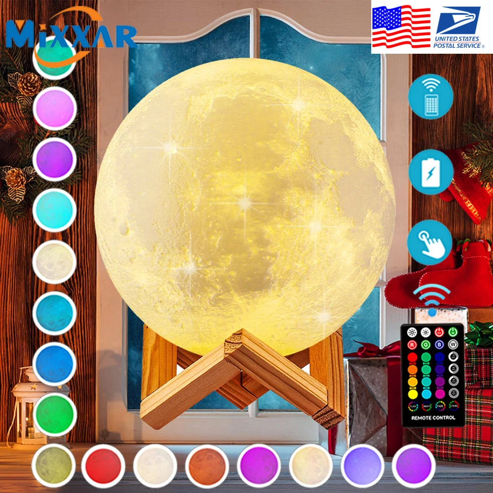 ZK20 Dropshipping Moon Lamp 16 Colors LED 3D Print Night Light with Stand Rechargeable for Kids Friends Lover Birthday Gifts
ZK20 Dropshipping Moon Lamp 16 Colors LED 3D Print Night Light with Stand Rechargeable for Kids Friends Lover Birthday Gifts
