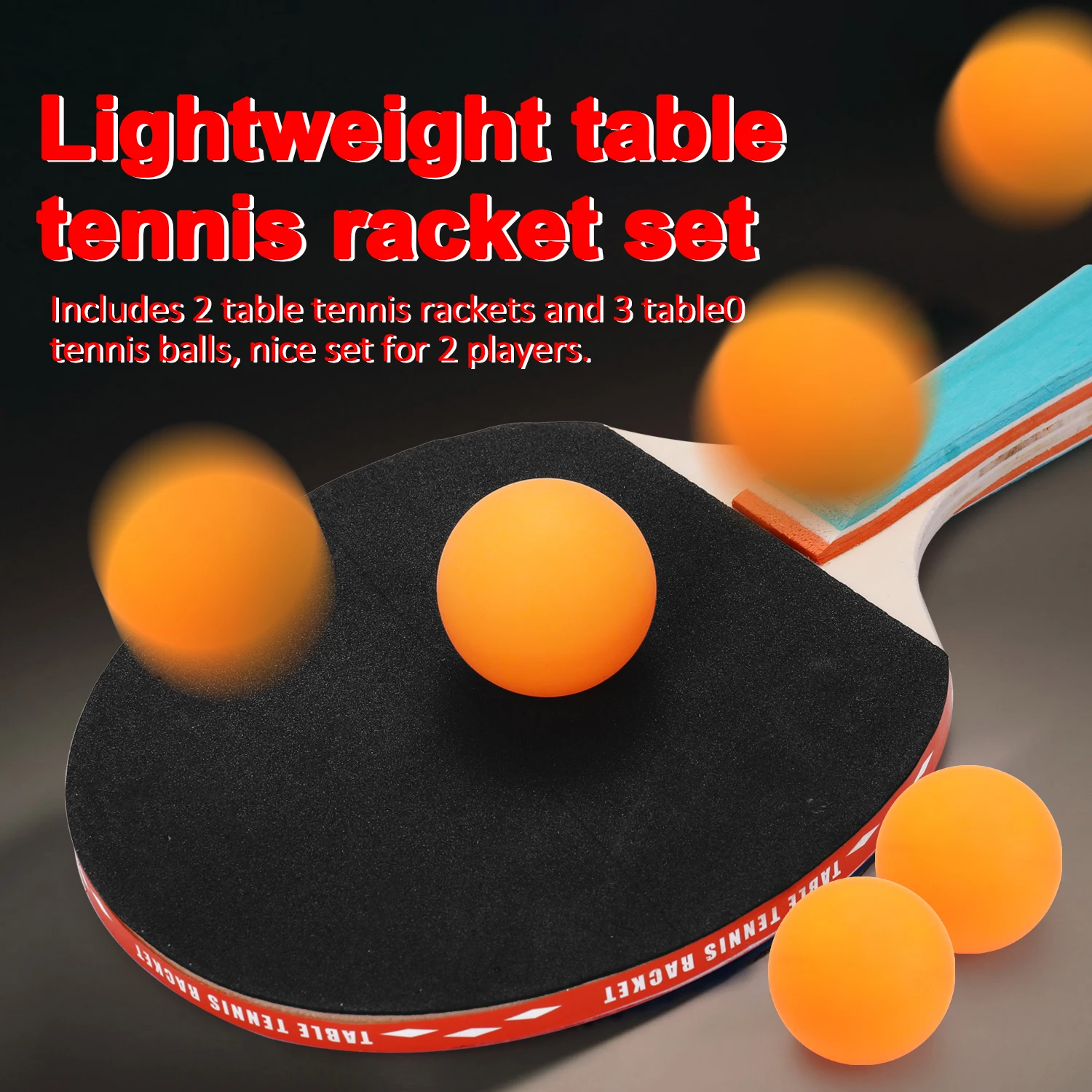 Легкая ракетка для настольного тенниса набор мячей мощная пинг-понга с короткой