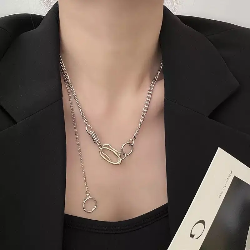 Punk Oval Round Charm Choker Necklace for Woman Chic Silver Color Titanium Steel Geometric Tassel Pendant Necklace Girls Jewelry
Punk Oval Round Charm Choker Necklace for Woman Chic Silver Color Titanium Steel Geometric Tassel Pendant Necklace Girls Jewelry