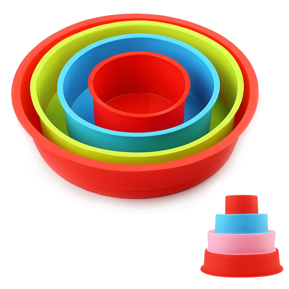 Silicone Cake Round Shape Mold Kitchen Bakeware DIY Desserts Baking Mold Mousse Cake Moulds Baking Pan Tools color random 4-10in
Silicone Cake Round Shape Mold Kitchen Bakeware DIY Desserts Baking Mold Mousse Cake Moulds Baking Pan Tools color random 4-10in
