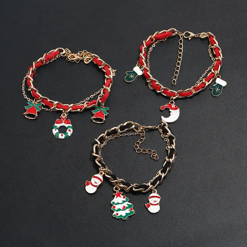 New Fashion Christmas Bracelet Snowflake Christmas Tree Pendants Bracelet Cute Jewelry For Women Girl Party Christmas Gift 1PC
New Fashion Christmas Bracelet Snowflake Christmas Tree Pendants Bracelet Cute Jewelry For Women Girl Party Christmas Gift 1PC