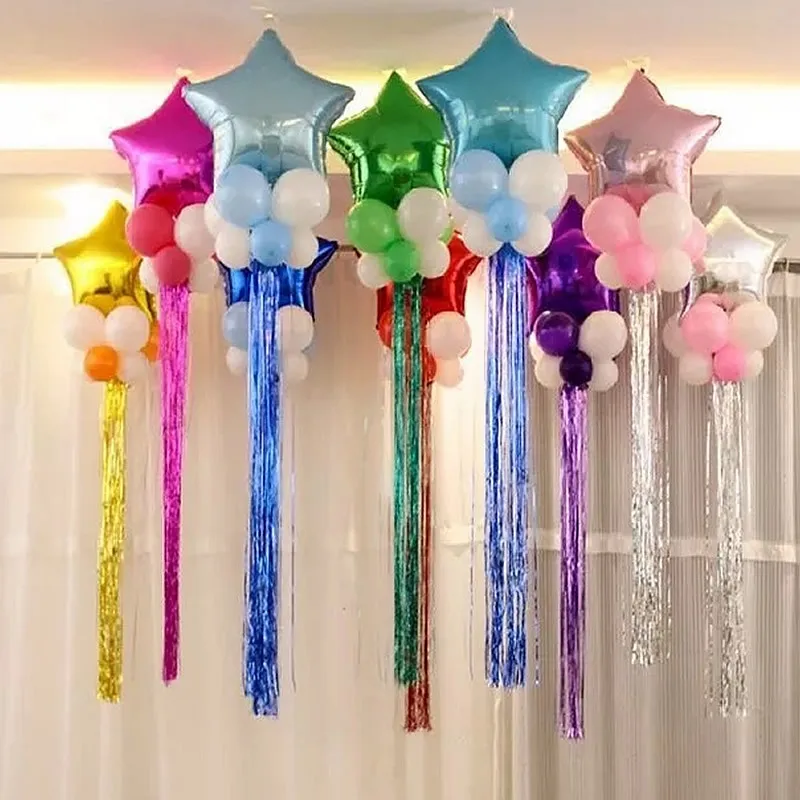 1 Set Creative 18 Inch Star Foil Balloon with Latex Globos 1M Foil Tassel Wedding Birthday Party Decoration Ceiling Wall Decor
1 Set Creative 18 Inch Star Foil Balloon with Latex Globos 1M Foil Tassel Wedding Birthday Party Decoration Ceiling Wall Decor