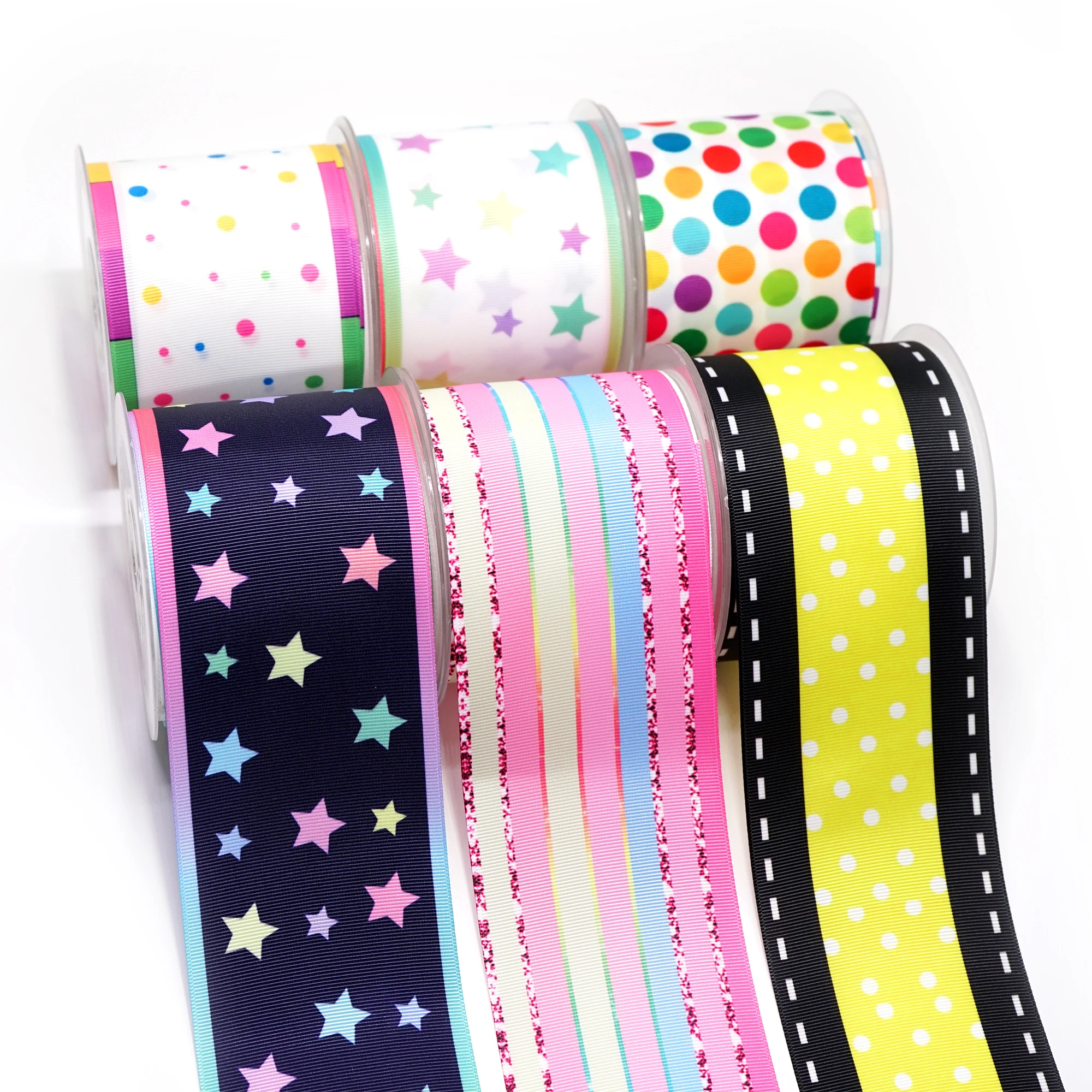 Colorful Grosgrain/Satin The Star Shine Ribbon Printed For Crafts Decoration Bow 10Yards 43564 | Дом и сад