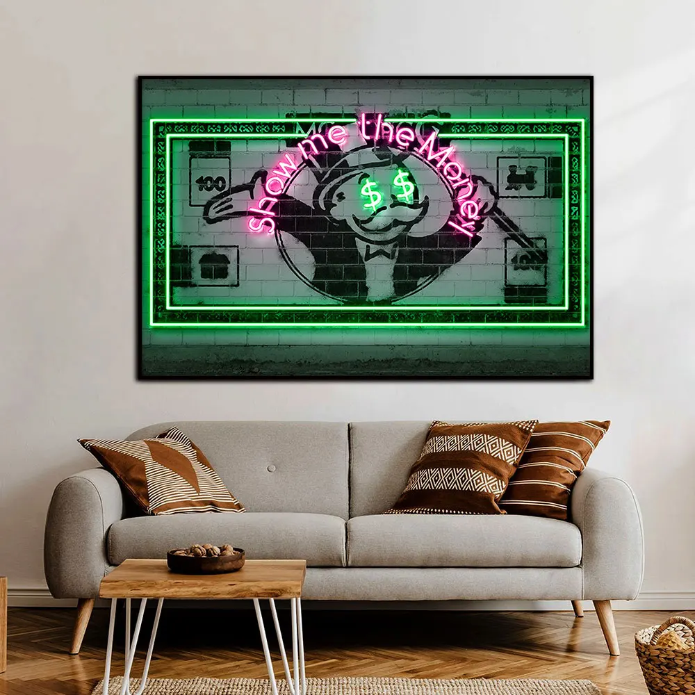 Show Me The Money Poster Green Graffiti Pop Art Canvas Painting Print On Canvas Home Decoration For Living Room Gift Frameless
Show Me The Money Poster Green Graffiti Pop Art Canvas Painting Print On Canvas Home Decoration For Living Room Gift Frameless