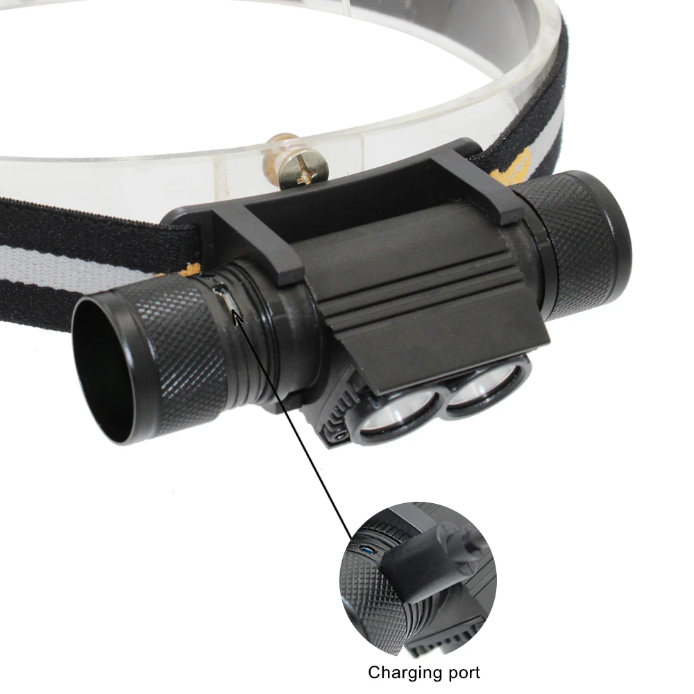 2000 Lumen L2 LED Headlight 2x XM-L2 White Light Head Lamp Flashlight 18650 Battery Headlamp for Camping Fishing Hunting
2000 Lumen L2 LED Headlight 2x XM-L2 White Light Head Lamp Flashlight 18650 Battery Headlamp for Camping Fishing Hunting