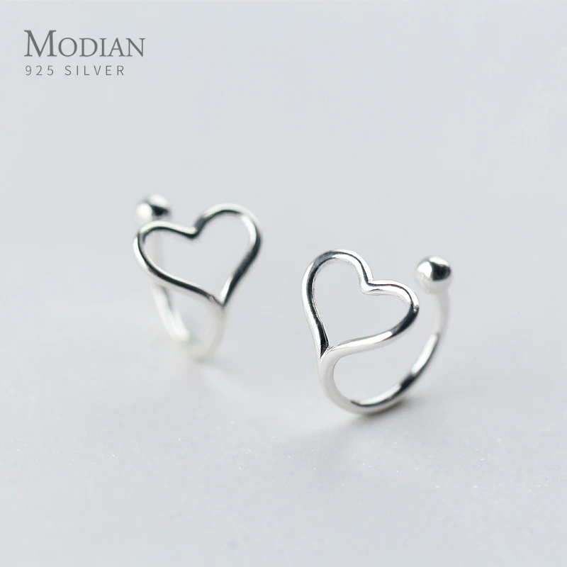 Modian Real 925 Sterling Silver Romantic Line Love Hollow Clip Earrings for Women Authentic Silver Fine Jewelry Accessories 
Modian Real 925 Sterling Silver Romantic Line Love Hollow Clip Earrings for Women Authentic Silver Fine Jewelry Accessories