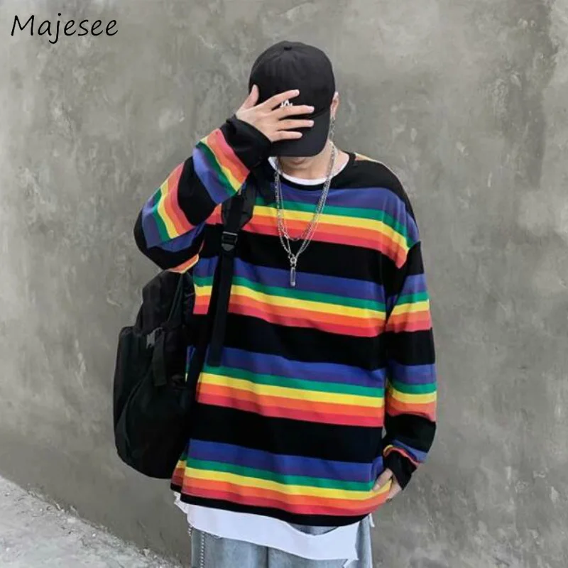 Мужская футболка с длинным рукавом, в стиле ретро, Harajuku Ulzzang, разноцветная, большого размера, свободная, для пар, Мужская простая, уличная, шик...
Мужская футболка с длинным рукавом, в стиле ретро, Harajuku Ulzzang, разноцветная, большого размера, свободная, для пар, Мужская простая, уличная, шик...