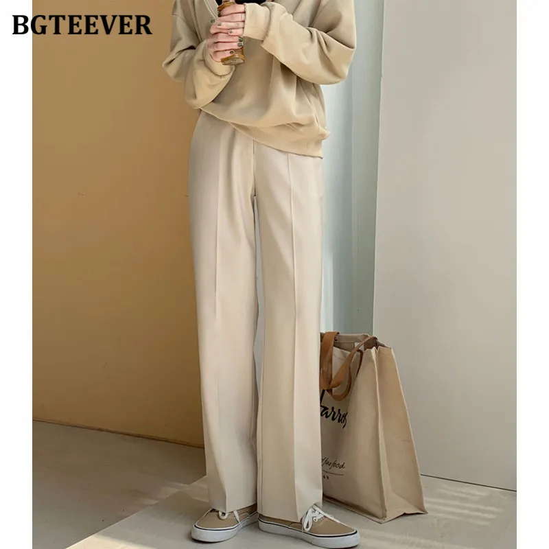 BGTEEVER Autumn Winter Loose Women Wide Leg Pants Trousers 2021 High Waist Button Ladies Solid Suit Pants Casual Pantalon Femme
BGTEEVER Autumn Winter Loose Women Wide Leg Pants Trousers 2021 High Waist Button Ladies Solid Suit Pants Casual Pantalon Femme