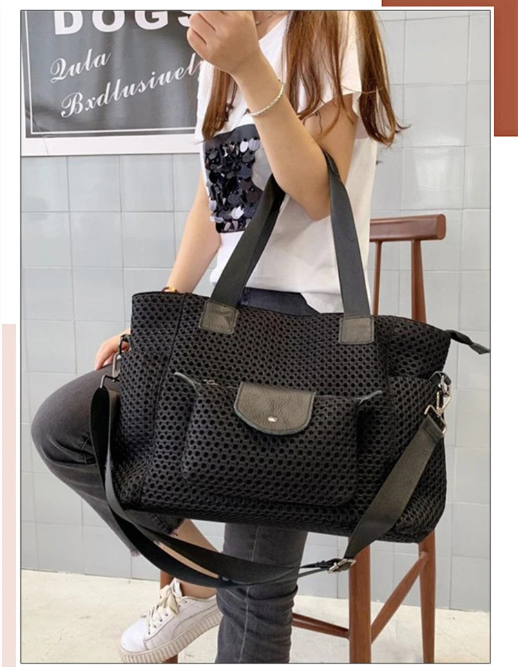 Women Over Large Hollow Out Fabric Handbag Female Casual Big Capacity Daily Shopping Black Top-handle Tote Bag Shoulder Bag
Women Over Large Hollow Out Fabric Handbag Female Casual Big Capacity Daily Shopping Black Top-handle Tote Bag Shoulder Bag