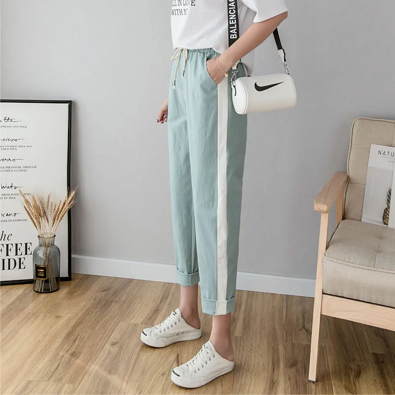 Cotton Linen Ankle Length Pants Women's Summer Autumn Casual Trousers Pencil Leisure Fashion Striped Women Pant Black Green Pink
Cotton Linen Ankle Length Pants Women's Summer Autumn Casual Trousers Pencil Leisure Fashion Striped Women Pant Black Green Pink