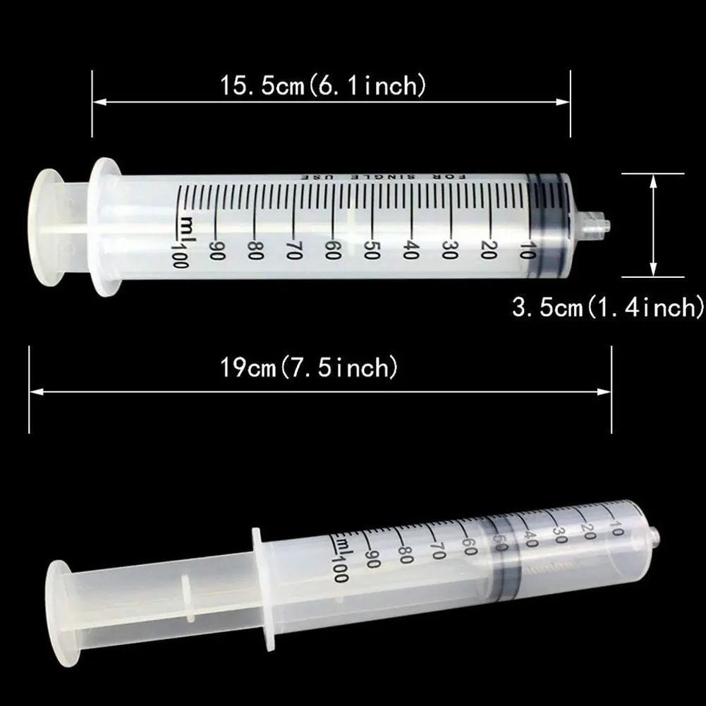 2PCS Home Useful Large 100ml Plastic Syringe With 80cm Clear Tube Kit Set Large Capacity Syringe For Measuring Nutrient 
2PCS Home Useful Large 100ml Plastic Syringe With 80cm Clear Tube Kit Set Large Capacity Syringe For Measuring Nutrient