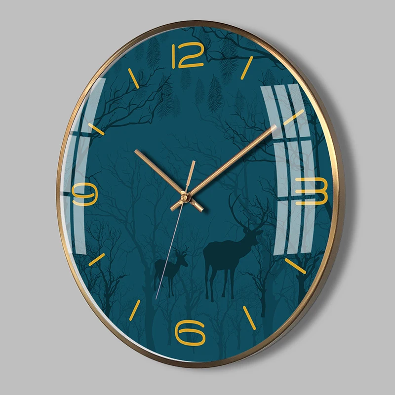 Nordic Glass Wall Clock Simple Round Deer Metal Silent Mechanism Wall Clock Modern Design Duvar Saati Home Decoration BE50WC
Nordic Glass Wall Clock Simple Round Deer Metal Silent Mechanism Wall Clock Modern Design Duvar Saati Home Decoration BE50WC