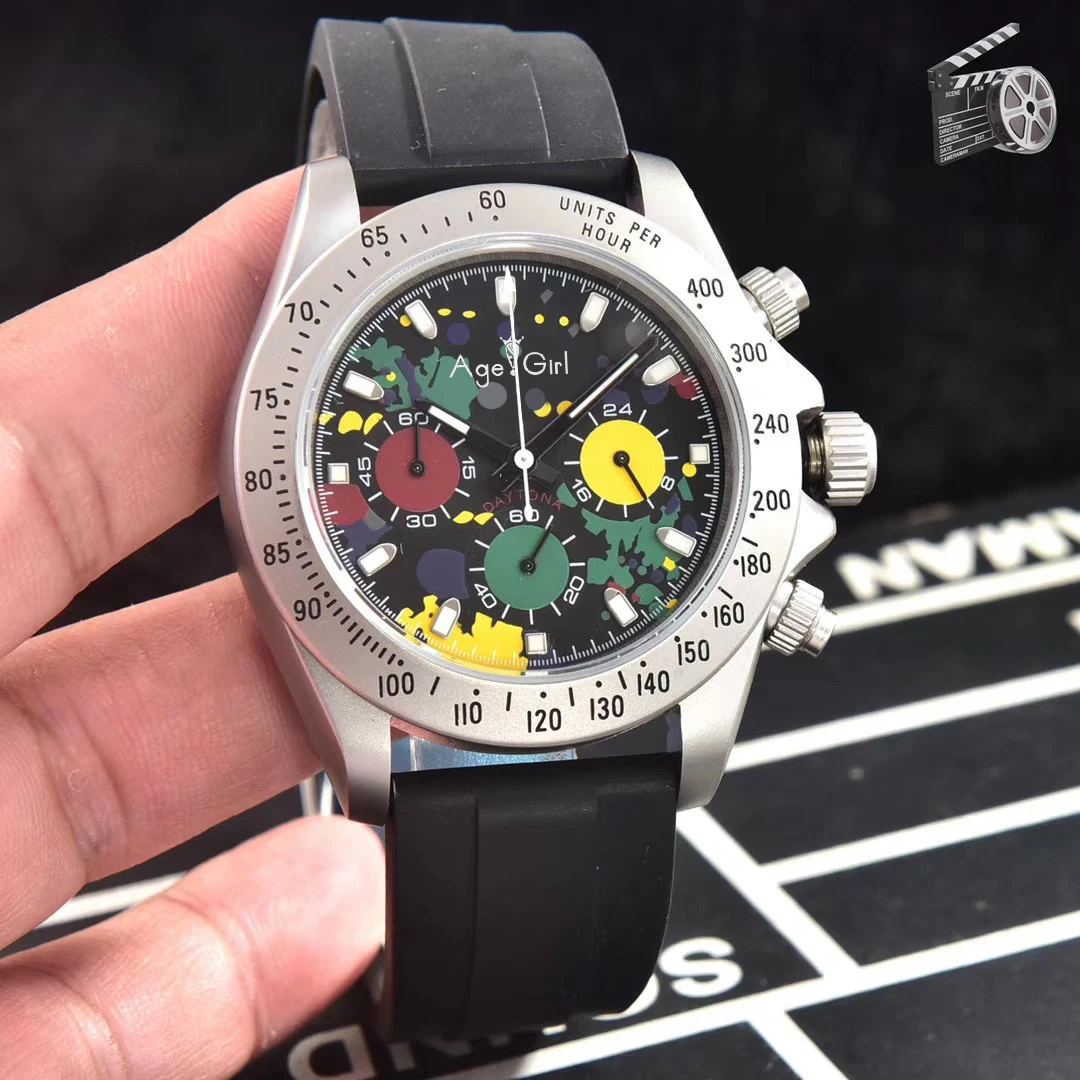 Classic New Japanese Silver Rose Gold Black Rubber Stainless Steel Men Watches Chronograph Sapphire Ceramic Bezel Baguette
Classic New Japanese Silver Rose Gold Black Rubber Stainless Steel Men Watches Chronograph Sapphire Ceramic Bezel Baguette