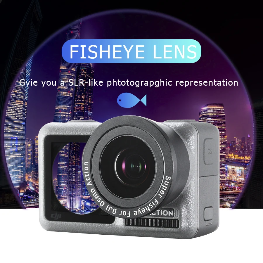 MAMEN New 180 Degree Fisheye Camera Lens for Dji Osmo Action HD 4K Optical Glass Osmo Action Fish eye Lens Action Accessories
MAMEN New 180 Degree Fisheye Camera Lens for Dji Osmo Action HD 4K Optical Glass Osmo Action Fish eye Lens Action Accessories