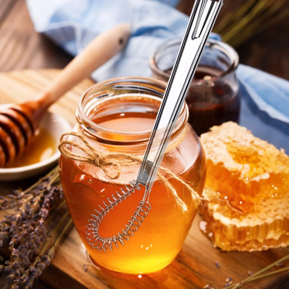 Stainless Steel Spring Whisk Honey Stirrer Honey Spoon Coffee Drink Mixer Powder Mixer Handheld Accessories For Home Kitchen
Stainless Steel Spring Whisk Honey Stirrer Honey Spoon Coffee Drink Mixer Powder Mixer Handheld Accessories For Home Kitchen