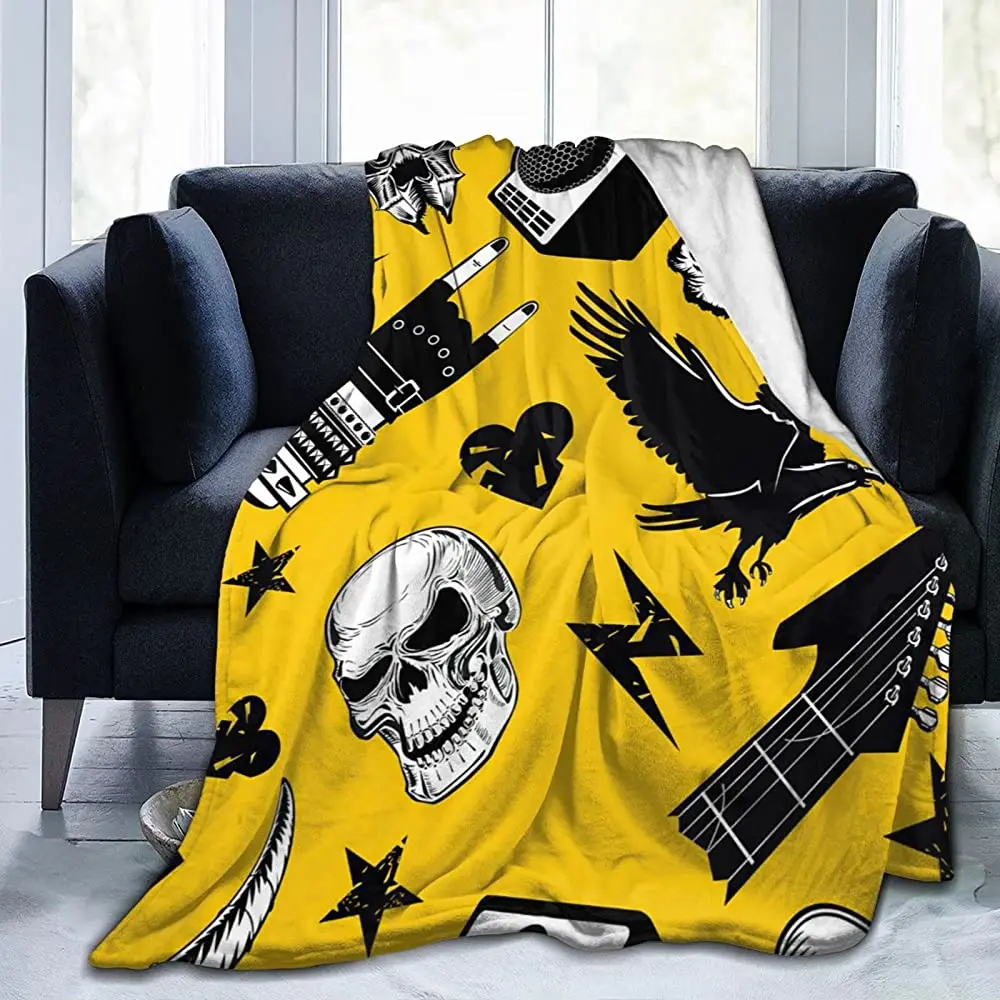 Modern Rock and Roll Seamless Pattern Music Throw Blanket, Flannel Blankets and Throws for Bed, Queen Size Air Conditioned
Modern Rock and Roll Seamless Pattern Music Throw Blanket, Flannel Blankets and Throws for Bed, Queen Size Air Conditioned