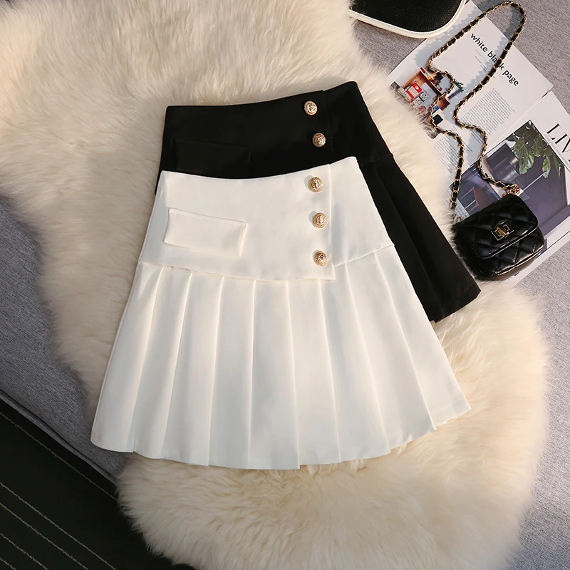 Плиссированная юбка на пуговицах с высокой талией, Женская Повседневная мини-юбка на молнии, женская летняя корейская модная короткая юбка,...
Плиссированная юбка на пуговицах с высокой талией, Женская Повседневная мини-юбка на молнии, женская летняя корейская модная короткая юбка,...