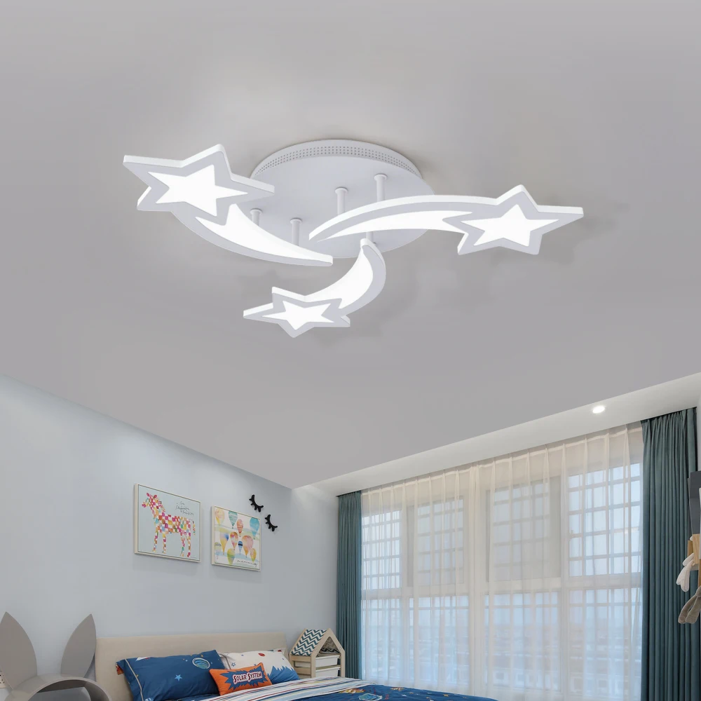 Светодиодный светильник Современная Звездная Люстра для гостиной спальни пульт